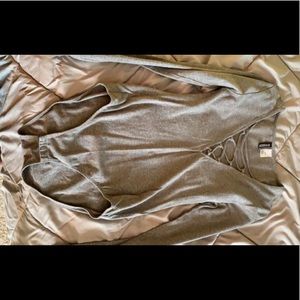 Grey long sleeve bodysuit